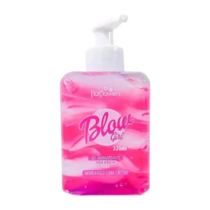 Blow Girl gel creme íntimo beijável morango com creme 320ml
