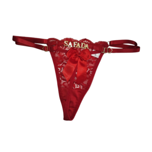 Calcinha Personalizada Com Frase Modelo com Laço